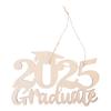 Wooden Graduation Ornament Hanging Sign DIY Blank Cutout for Personalization Grad 2025 Photo Booth Door Wall Decor Party