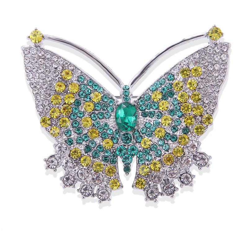 Mode Exquisite Strass Schmetterling Broschen Für Damen Kleidung Mantel Schmuck Accessoires Geschenk