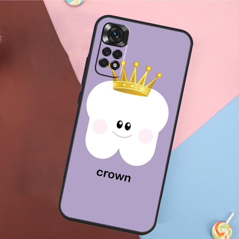 Cartoon Dentist Dental Crowned Teeth Cover For Xiaomi Redmi Note 13 Pro 14 12 11 9 10 9S 10S 11S 12S Redmi 14C 10C 12C 13C Case