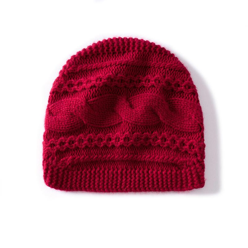 Customized Cashmere Wool Blended Duck Tongue Cashmere Cap Thickened Warm Knitted Cashmere Men's and Women's Hats