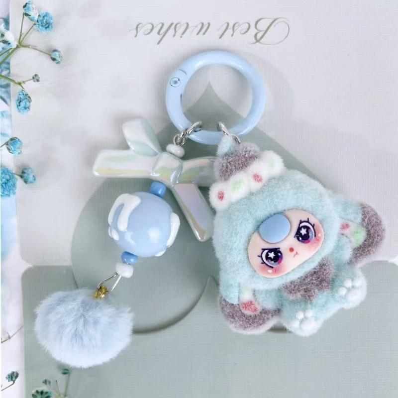 1Pcs Kawaii Cartoon Babythree Mini Keychain Cute Doll Bag Pendant Gift Diy Accessories Decoration