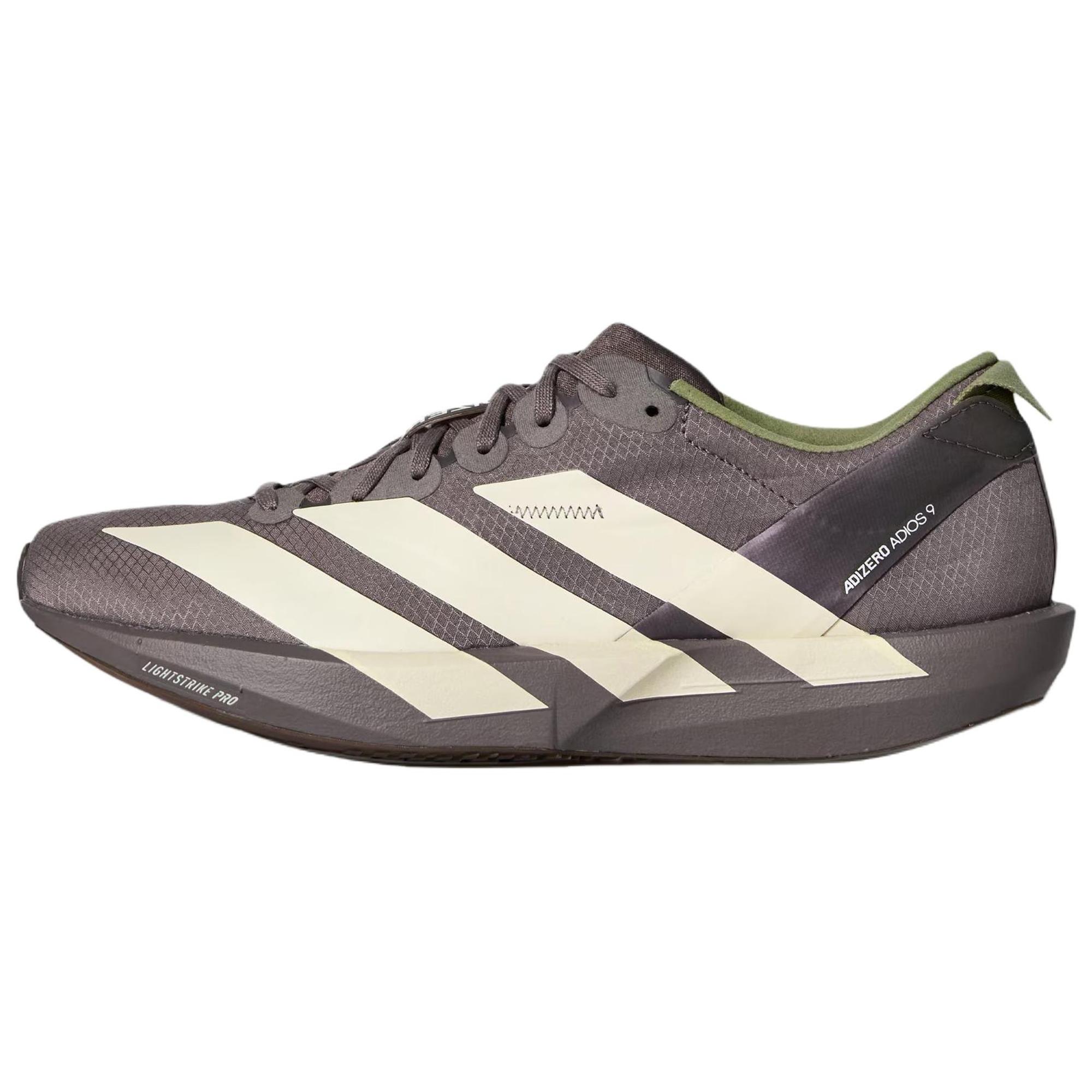 

Adidas Adizero Adios 9 Comfortable Fit Full Speed Competition Racing Running Shoes Women running shoes Brown Gray LA3786 36
