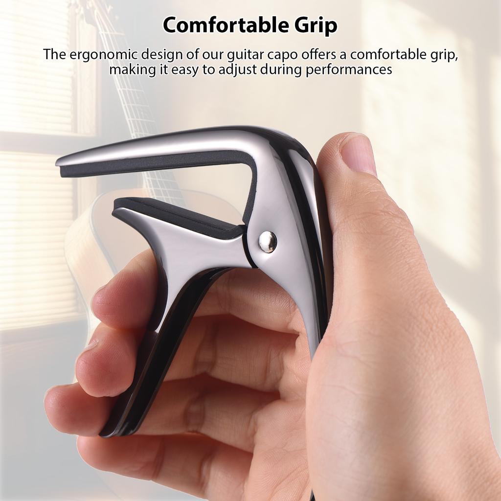 Guitar Capo Professional Acoustic Guitar Capo Transfer Clip Zinc Alloy Guitar Capo for Folk Classical Guitars Ukulele Bass