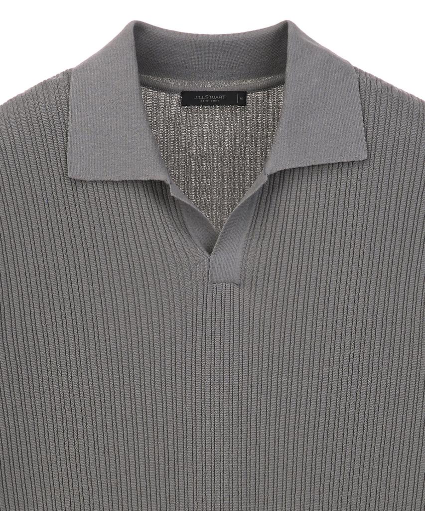 Jilseutyueoteunyuyogmaen Pleated Open Collar Knit - Dark Gray (Jnsw6B602G3)
