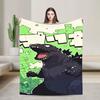 Warm Soft Blanket Travel Office G-Godzillas  Throw Blanket  Flannel Bedspread For Couch Bed Funny Sofa Bed Cover