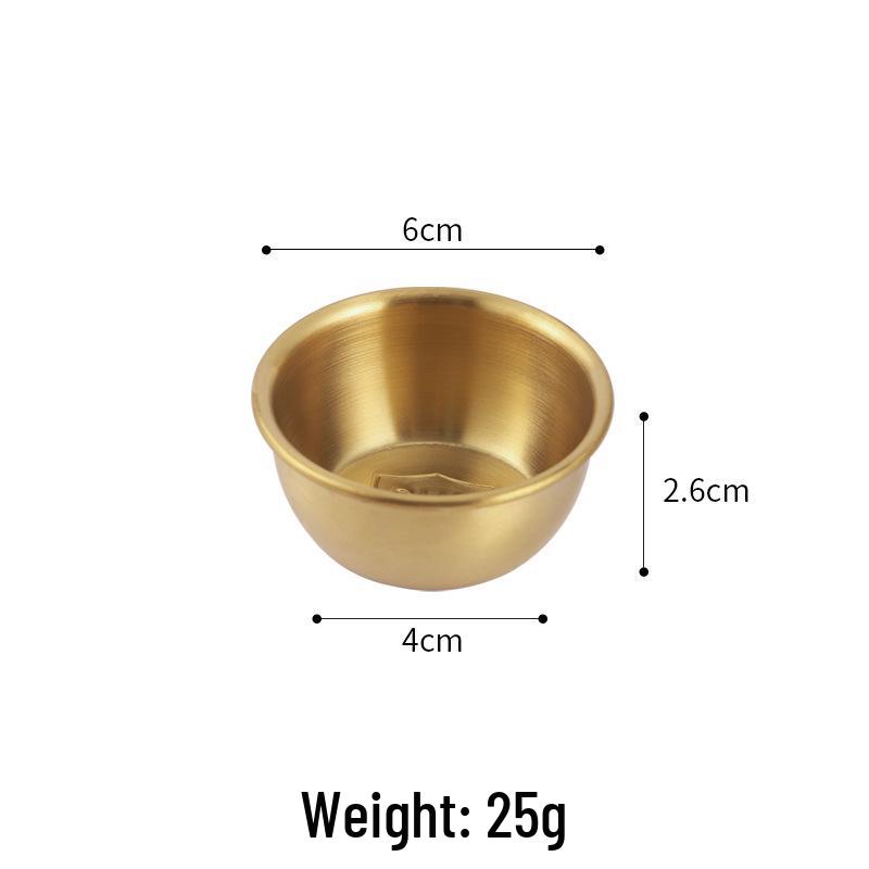Stainless Steel European-Korean Style Sauce Bowl for Dipping, French Fries, Ketchup, and Salad Dressing.