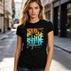 Retro Gradient Surf California West Coast Graphic Tee For Adult Unisex Unisex Trendy Tropical Palm Print Casual Daily Summer