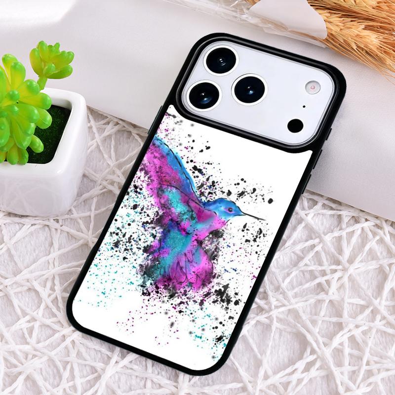 Hummingbird soft Phone Case for iPhone 17 Air 16 15 11 12 14 13 Pro Max Shockproof Cover
