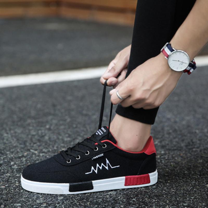 Мода Мода Четыре сезона обувь для отдыха для мужчин кроссовки дышащие шнурки спортивные — фото 6