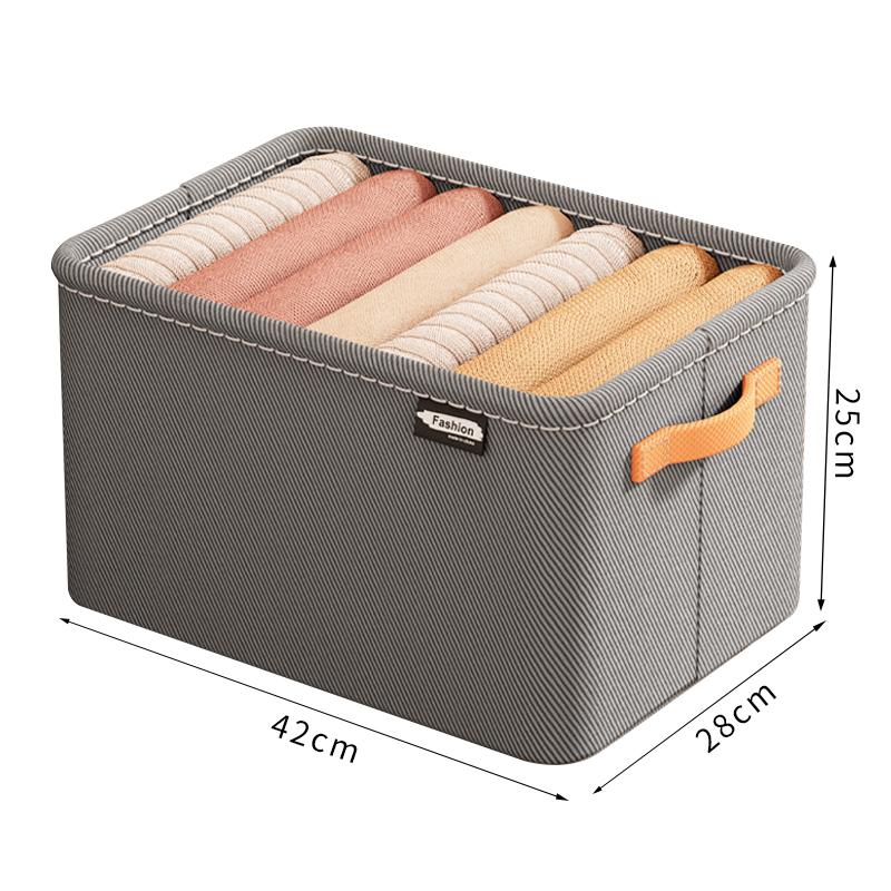 Clothes Storage Box with Lid Steel Frame Load-bearing Not Deformed Large-capacity Foldable Storage Box Dust Pants Storage Basket