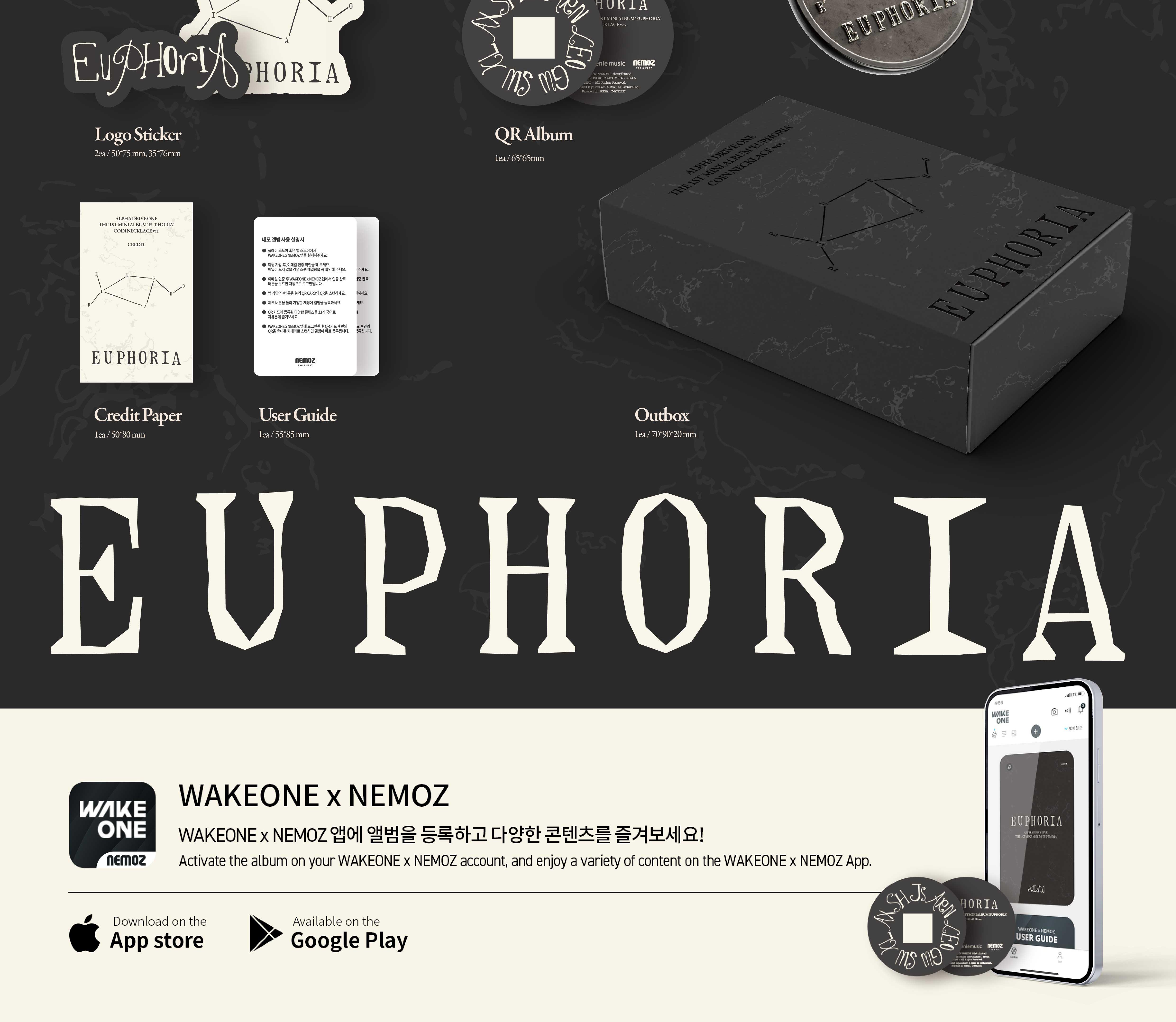 ALPHA DRIVE ONE (ALD1) [EUPHORIA] 1st Mini Album - (COIN NECKLACE