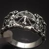 Vintage Viking Compass Ring Nordic Pirate Marine Amulet Jewelry for Men Women Luxury Personality Gift