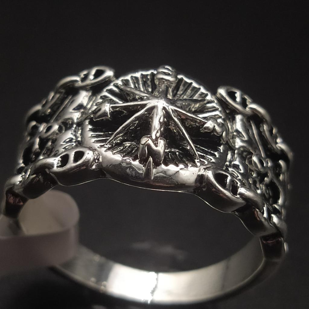 Vintage Viking Compass Ring Nordic Pirate Marine Amulet Jewelry for Men Women Luxury Personality Gift