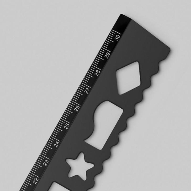 5Pieces Portable Folding Geometrics Drawing Ruler Set Plastic Drawing Tool with Clear Marking for Students Engineers