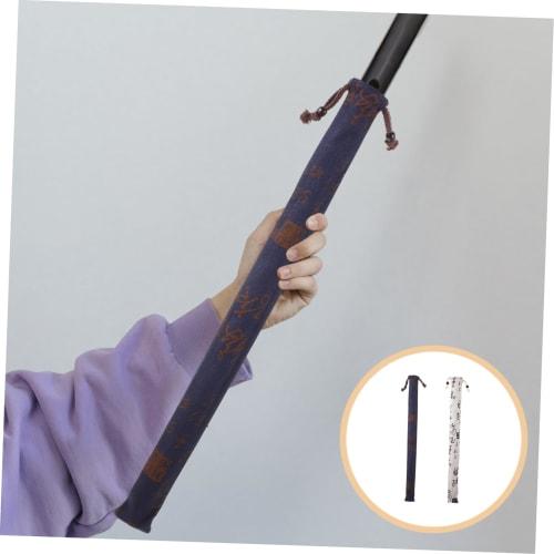 Abaodam Bamboo Flute Protective Bags, Set of 2, Cotton Linen with Drawstring, 39 X 5 X 0.5cm, Lightweight (Approx. 40g), Assorted Random Patterns, Was