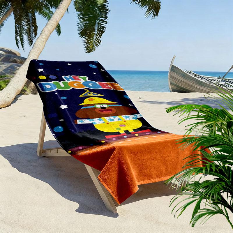 Hey Duggee Print Beach Towel, Large Soft Quick Dry Towel for Beach Camping Swimming