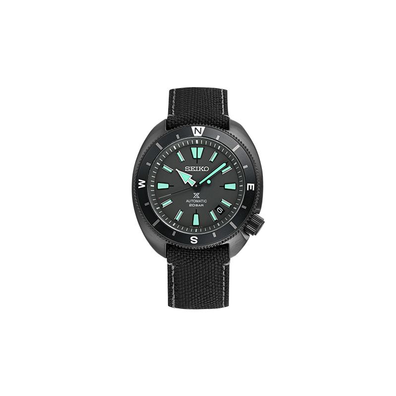SEIKO prospex series outdoor watch turtle watch shape braided strap men s machine movement mechanical movement fabric strap men s watch black SRPH99K1 чёрный