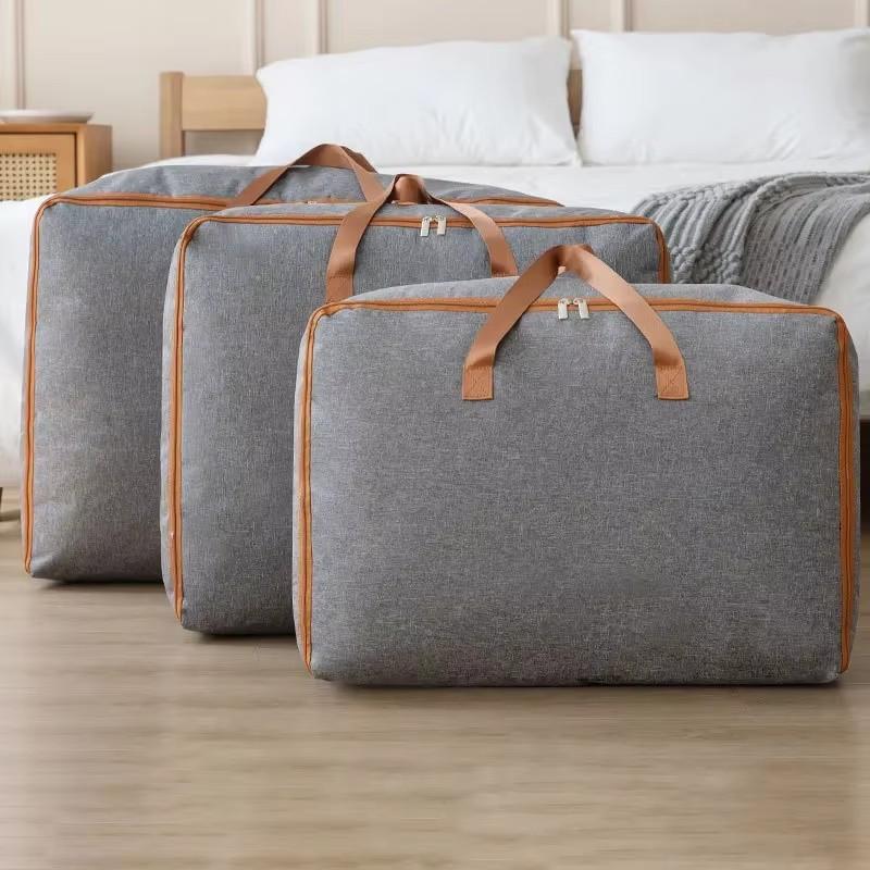 Large-Sized Quilt Storage Bag Waterproof Moving Bag Thick Cloth Luggage Bag For Clothes Dormitory Organizing Bag