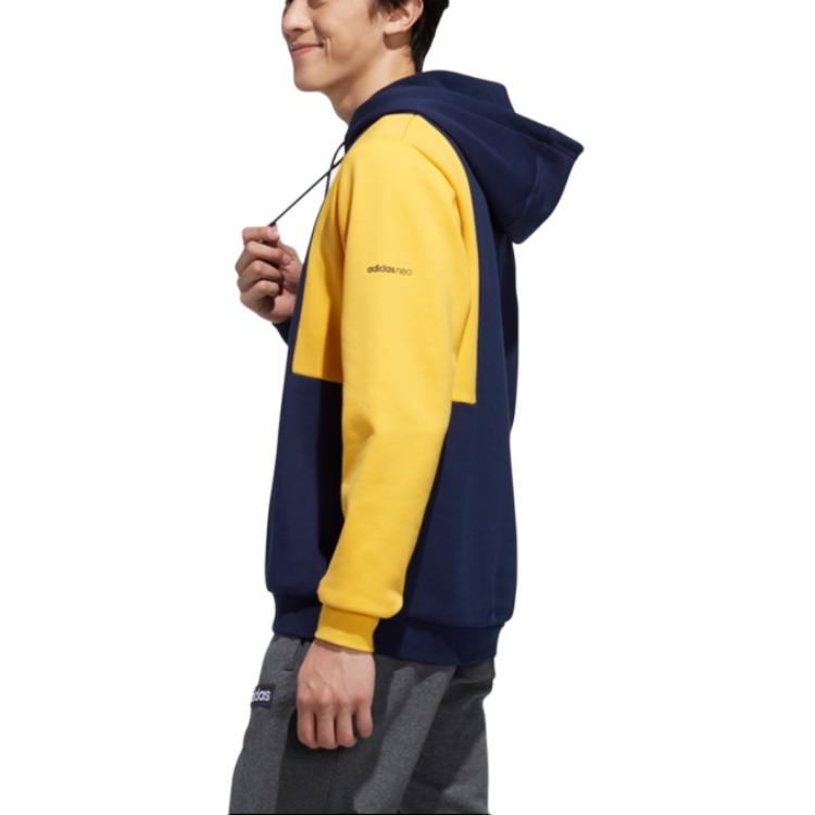 Adidas Neo Color-Block Oversized Hoodie Men Tops Collegiate-Navy Blue EI4358