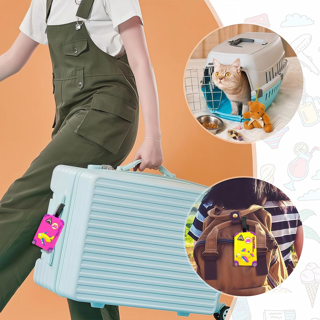 Luggage Tags, Boarding Passes, Creative Luggage Tags, PVC Soft Rubber Sign-in Tags, Anti-loss A-DH