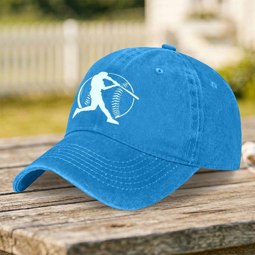 Vintage Washed Baseball Batting Pattern Adjustable Cap for Weddings Parties Festivals Bachelor Parties Cycling Camping