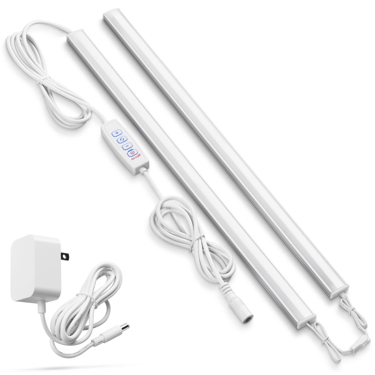 

AuyiHomu LED Bar Light, Kitchen Light, with Switch, Dimmable, Color Adjustable, 35cm, Connectable, Super Bright, Slim, Thin, Stick-On, Magnetic, No