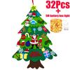 DIY Felt Christmas Tree Set With Ornaments Plus For Home Wall Hanging Felt Christmas Craft Kits Xmas Decoration Party Gifts