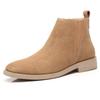 Fashion Fashion Chelsea Boots Men Pointed Comfortable ZIP Dress Boots Men Slip On Cheap 2024 New Men's Suede Shoes Zapatos Hombre Casual