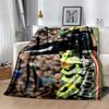 Real Madrid Graffiti Artwork Blanket Soft Warm Cozy Perfect for Livingroom Bed Bedding Four Seasons Multipurpose Modern