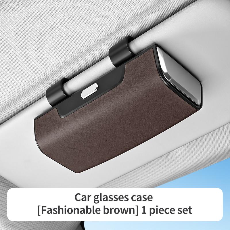 New Car Visor Glasses Case Premium ABS Flocking Inner Auto Glasses Organizer Storage Case Anti-Scratch Eyeglasses Protection Box