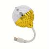 RGB Disco Ball Light USB Powered 360 Rotating Multi-Color Stage Lamp Tabletop Flashing Party Light ABS Body