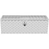 Underbody Truck Box, 48"×17"×18" Pickup Storage Box, Heavy Duty Aluminum Diamond Plate Tool Box with Lock and Keys, Waterproof Trailer Storage Box