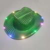 Party Space Cowgirl LED Hat Flashing Light Up Sequin Cowboy Hats Luminous Caps Halloween Costume Gifts F017
