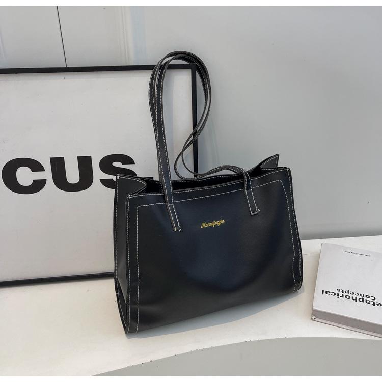 Women's 2024 Spring/Summer Versatile Solid Color Tote – Korean Style Shoulder Bag