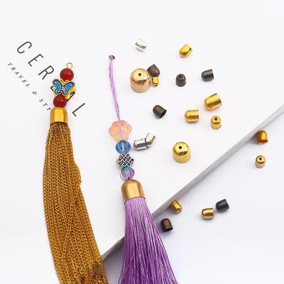 50/100 st lädersnöre Armband Spänne fynd Ändspets Tofs Kepsar Crimp End Pärlor Kepsar För gör-det-själv smyckestillbehör