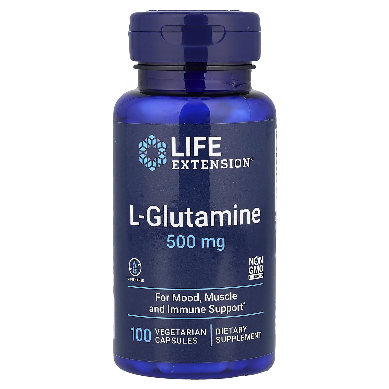 

L-Glutamine, 500Mg, 100 Veggie Caps
