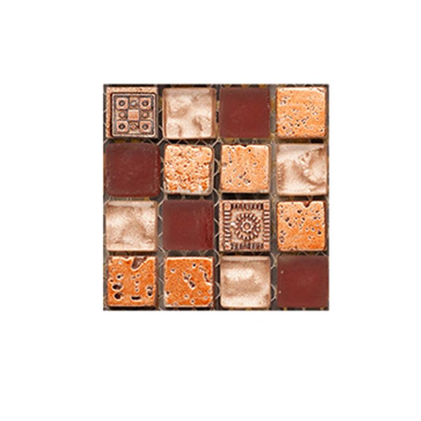10 Stück Mosaik Aufkleber Fliesen Etikettenmaterial Badezimmer Bodenfliese Klebstoff Küchenrückwand Chap Arbeitsplatte Küchendekor 10x10cm