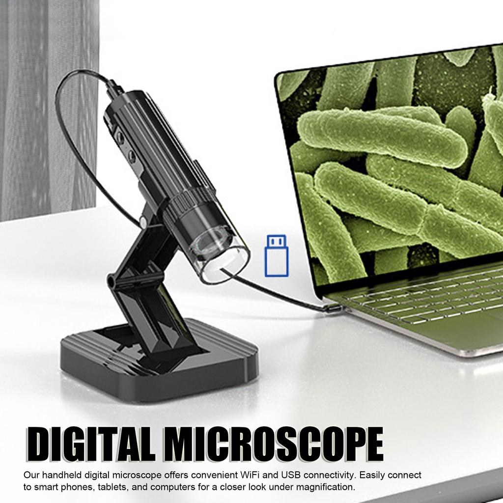 Wireless Digital Microscope 2MP 1000X Magnification WiFi with 8 Light USB APP Handheld Microscope Camera for Circuit Board