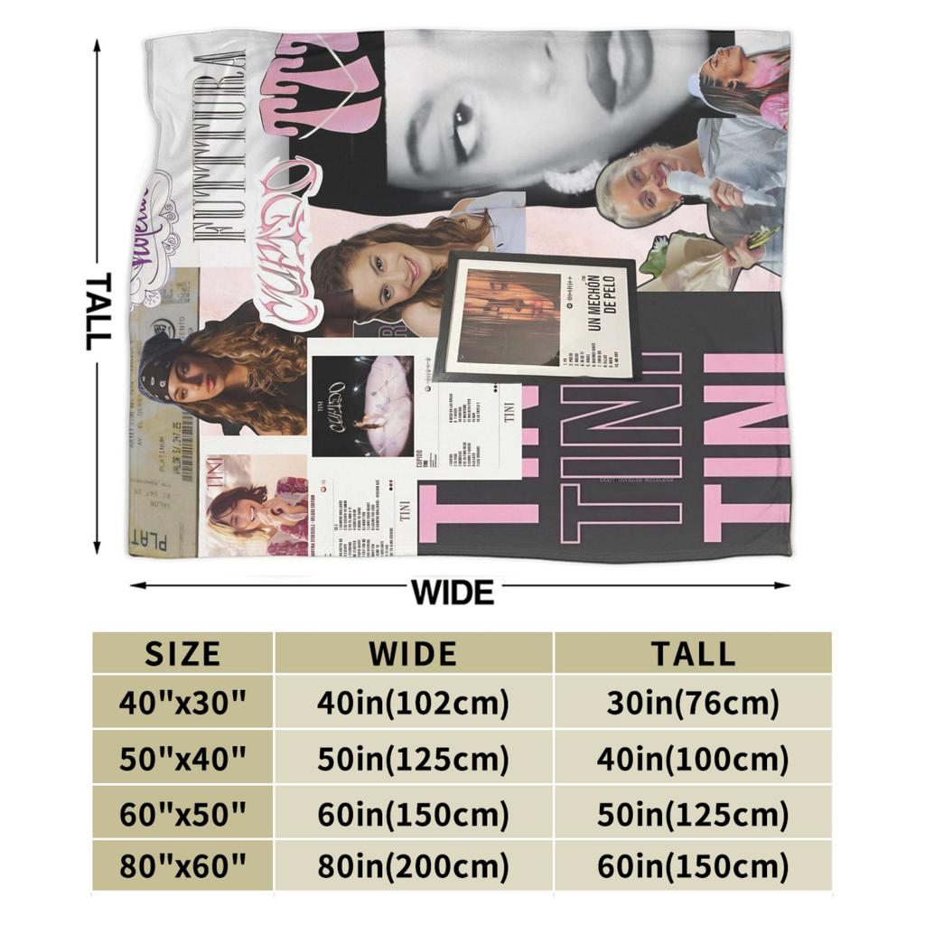 Super Soft Singer TINI STOESSEL Futtura Album Throw Blanket Premium Flannel Fleece Lightweight  Bed Blanket Fuzzy Plush Blankets