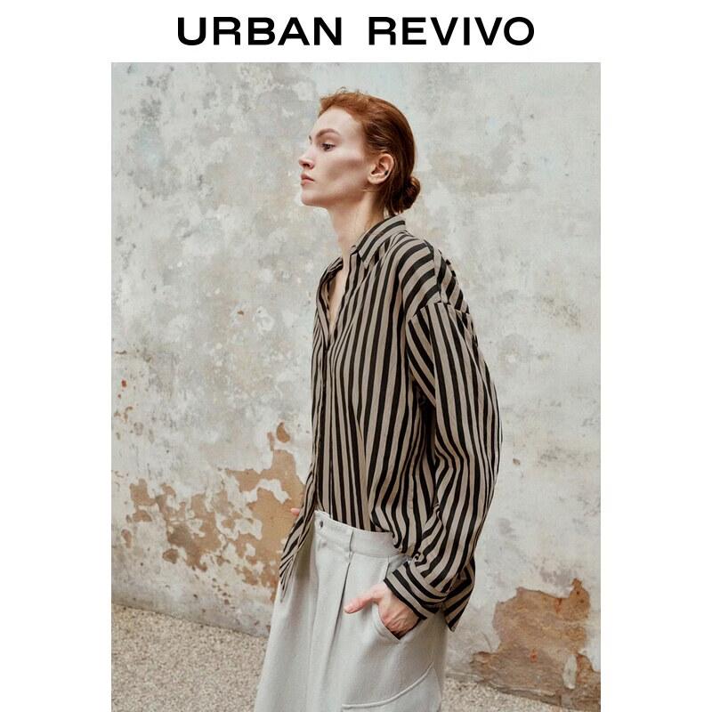 Women's Colorblock Striped Lapel Shirt