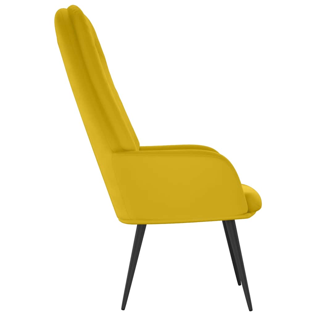 Recliner Chair Mustard Yellow Velvet