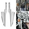 Motorcycle Chrome/Black Fork Front Wind Baffle Windshield Deflector Trim For Harley Touring Road King Street Glide CVO 1995-2021