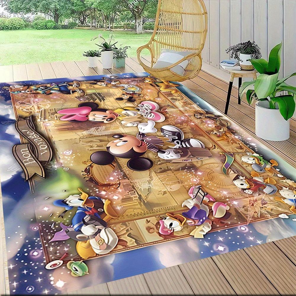 1 Stück Mickey-Maus und Minnie-(31)_01 Teppich Läufer, Schlafzimmer und Spielzimmer Langlebig, Fleckenbeständig und Leicht zu Reinigen, Wohnzimmer