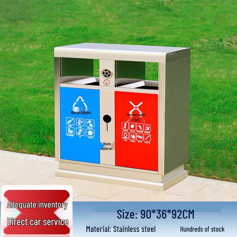 Vintage Outdoor High-End Trash Can for Parks, Hotels, and Antique-Style Communities