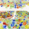 10/20pcs 25MM Petal Glass Marbles Catapult Marbles Colored Pattern Glass Beads Transparent Marble Balls Children's Toys