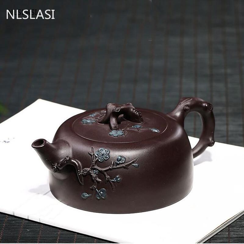 Yixing Upscale Tea Pot Purple Clay Filter Teapot Beauty Kettle Raw Ore Handmade Boutique Tea Set Authentic Large Capacity 400ml