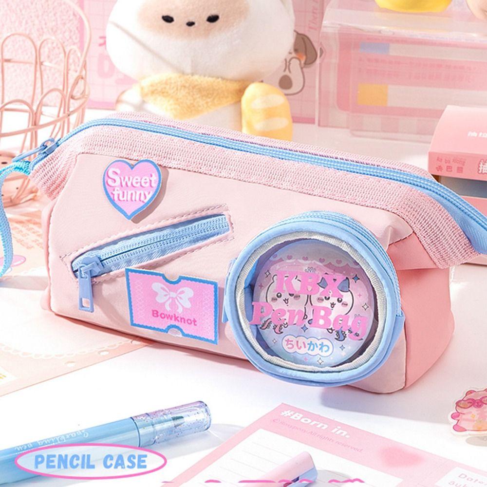 Multi Layer Pen Bag Handheld Design Stationery Bag Multifunctional Pencil Case  School Office