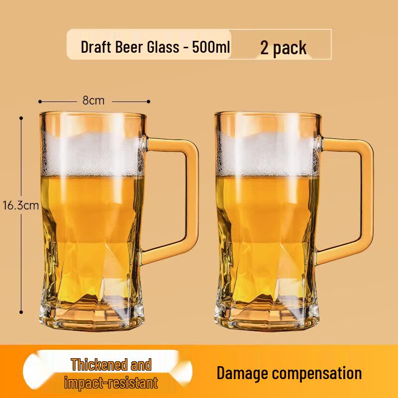 Qiwei Tempered Glass Mug with Handle