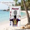 Neymar Custom Name Printed Beach Towel Personalized Soft Towel For Swimming Beach Travel