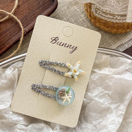 Versiune coreeană Agrafă simplă Duckbill Agrafă Ocean Shell Star Clip de păr Femei Fată Breton Clip Headdress Accesorii pentru păr